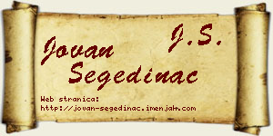 Jovan Segedinac vizit kartica